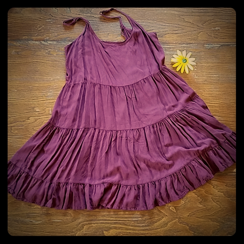 Brandy Melville Burgundy Jada Dress